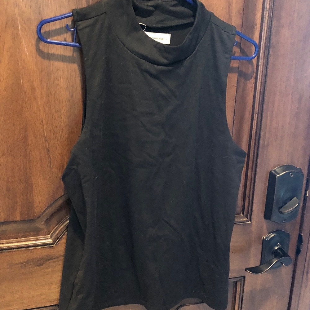 Lucky Brand Black Mock Turtleneck Tank